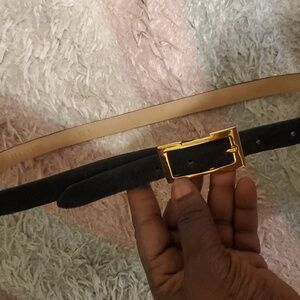 WORTH Calf Hair Leather black belt sz large